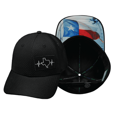 Texas Hat, Athletiic Fit,  Airmesh, Snapback Hat, Black, Mens Hat, Womens Hat, Main Picture 