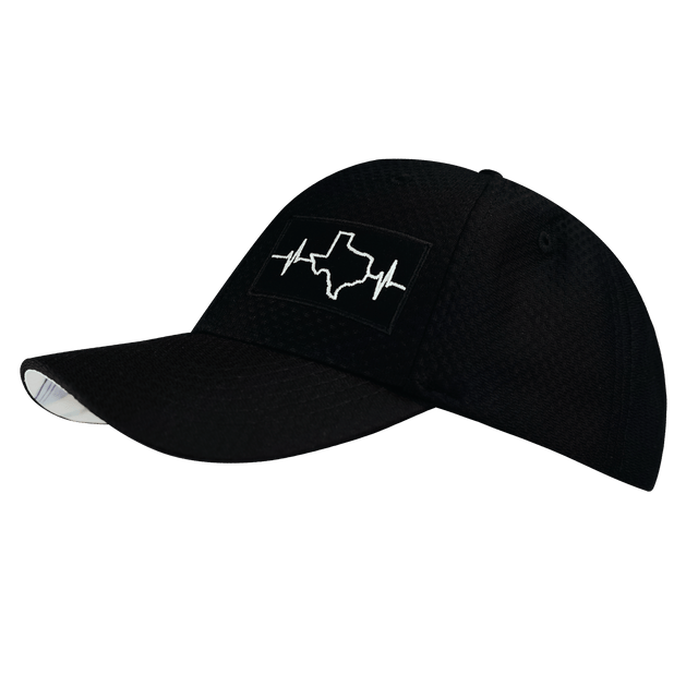 Texas Hat, Athletiic Fit,  Airmesh, Snapback Hat, Black, Mens Hat, Womens Hat, Side Picture 