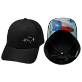 Texas Hat, Athletiic Fit,  Airmesh, Snapback Hat, Black, Mens Hat, Womens Hat, Main Picture 