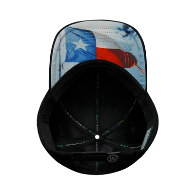 Texas Hat, Athletiic Fit,  Airmesh, Snapback Hat, Black, Mens Hat, Womens Hat, Underbill Picture 