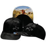 Texas Hat, Baseball Hat, Snapback Hat, Black Camo, Black, Mens Hat, Womens Hat, Main Picture