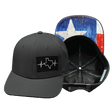 Texas Hat, Baseball Hat, Snapback Hat, Charcoal, Mens Hat, Womens Hat, Main Picture