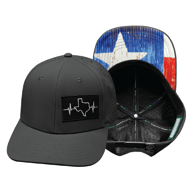 Texas Hat, Baseball Hat, Snapback Hat, Charcoal, Mens Hat, Womens Hat, Main Picture