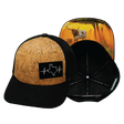 Texas Hat, Baseball Hat, Snapback Hat, Cork, Black, Mens Hat, Womens Hat, Main Picture