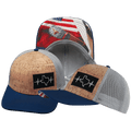 Texas Hat - Baseball Hat Fit - Cork - Navy / Gray - Trucker Mesh