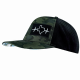 Texas Hat, Baseball Hat, Snapback Hat, Green Camo, Black, Mens Hat, Womens Hat, Side Picture