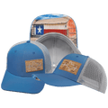 Texas Hat - Baseball Hat Fit - Light Blue / Gray - Trucker Mesh