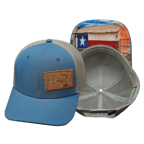 Texas Hat, Baseball Hat, Snapback Hat, Light Blue, Gray, Mens Hat, Womens Hat, Main Picture