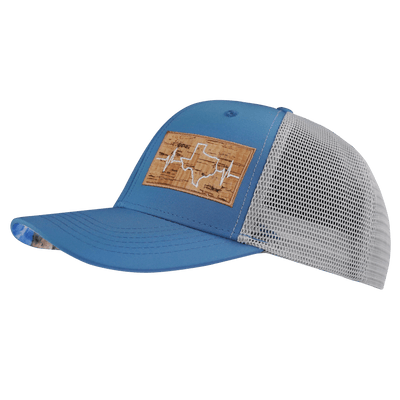 Texas Hat, Baseball Hat, Snapback Hat, Light Blue, Gray, Mens Hat, Womens Hat, Side Picture