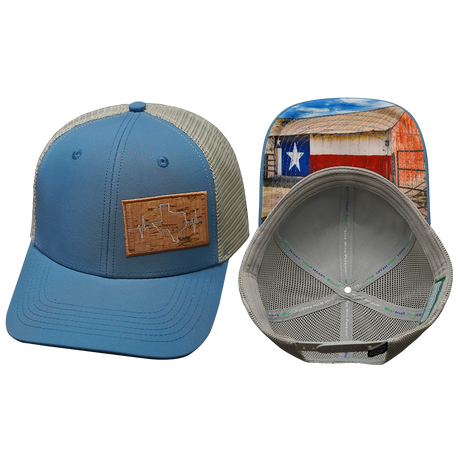 Texas Hat, Baseball Hat, Snapback Hat, Light Blue, Gray, Mens Hat, Womens Hat, Main Picture