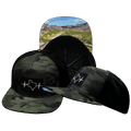 Texas Hat - Flat Bill - Green Camo / Black - Jersey Mesh