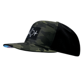 Texas Hat, Flat Bill, Snapback Hat, Green Camo, Black, Mens Hat, Womens Hat, Side Picture