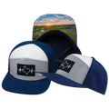 Texas Hat - Flat Bill - Navy / Gray / White - Laser Mesh