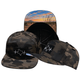 Texas Hat, Flat Bill, Snapback Hat, Tan Camo, Mens Hat, Womens Hat, Main Picture