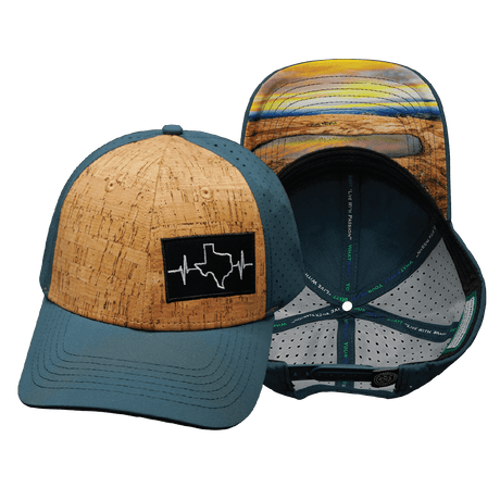 Texas Hat, Low Profile, Snapback Hat, Cork, Teal, Mens Hat, Womens Hat, Main Picture 