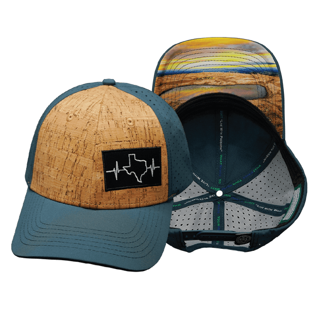 Texas Hat, Low Profile, Snapback Hat, Cork, Teal, Mens Hat, Womens Hat, Main Picture 