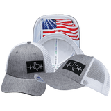 Texas Hat, Low Profile, Snapback Hat, Heather Gray, White, Mens Hat, Womens Hat, Main Picture 