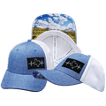 Texas Hat - Low Profile - Ponytail - Light Blue / White - Laser Mesh