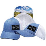 Texas Hat, Low Profile, Ponytail Hat, Snapback Hat, Light Blue, White, Mens Hat, Womens Hat, Main Picture 