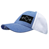 Texas Hat, Low Profile, Ponytail Hat, Snapback Hat, Light Blue, White, Mens Hat, Womens Hat, Side Picture 