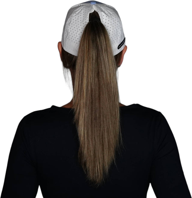 Texas Hat, Low Profile, Ponytail Hat, Snapback Hat, Light Blue, White, Mens Hat, Womens Hat, Ponytail Hole Woman In Hat Picture 