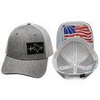 Texas Hat, Low Profile, Snapback Hat, Heather Gray, White, Mens Hat, Womens Hat, Main Picture 