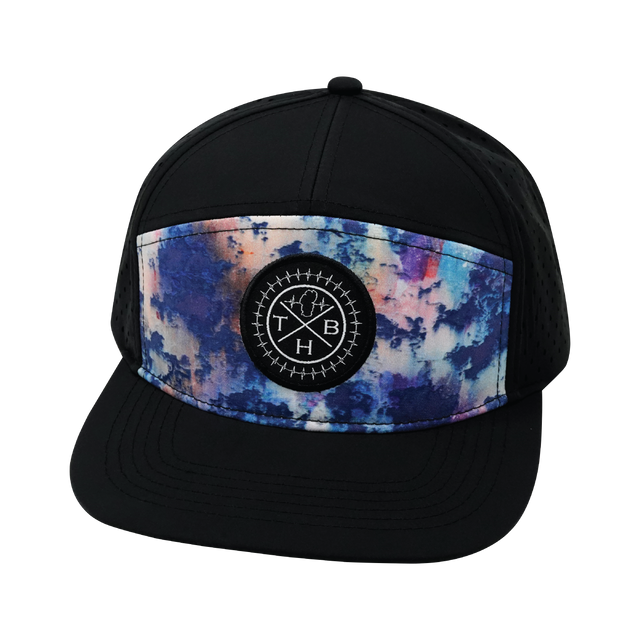 THB Hat, Flat Bill, Snapback Hat, Paint Splatter, Black, Mens Hat, Womens Hat, Front Picture