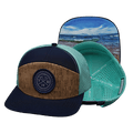 THB Hat - Flat Bill - Cork - Navy / Teal - Laser Mesh
