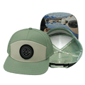 THB Hat - Flat Bill - Sage / Cream - Laser Mesh