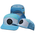 THB Hat - Flat Bill - Light Blue / White / Teal - Laser Mesh