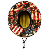 THB Straw, Sun Hat, American Flag, Mens Straw Hat, Womens Straw Hat, Underbill Picture