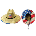 THB Straw - Sun Hat - Vintage Flag