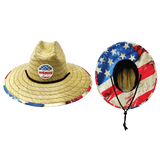 THB Straw, Sun Hat, American Flag Vintage, Mens Straw Hat, Womens Straw Hat, Main Picture