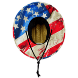 THB Straw, Sun Hat, American Flag Vintage, Mens Straw Hat, Womens Straw Hat, Underbill Picture