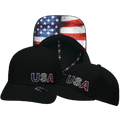 USA 250 Hat - Baseball Hat Fit - Black - Laser Mesh
