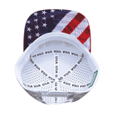 USA Hat, Flat Bill, Snapback Hat, Dark Red, White, Navy, Mens Hat, Womens Hat, Underbill Picture