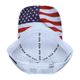 USA Hat, Low Profile, Ponytail Snapback Hat, White, Mens Hat, Womens Hat, Underbill Picture
