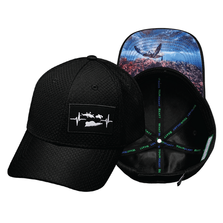 Virgin Islands Hat, Athletiic Fit,  Airmesh, Snapback Hat, Black, Mens Hat, Womens Hat, Main Picture
