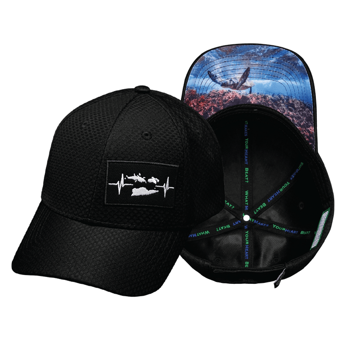 Virgin Islands Hat — Airmesh, Athletic Fit, Black, Fabric Back