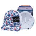 Virgin Islands Hat - Baseball Hat Fit - Floral / White - Laser Mesh