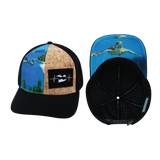 Virgin Islands Hat, Baseball Hat, Snapback Hat, Cork Hybrid, Black, Ocean, Mens Hat, Womens Hat, Main Picture 