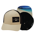 Virgin Islands Hat - Baseball Hat Fit - Cream / Black - Laser Mesh