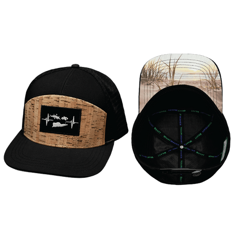 Virgin Islands Hat, Flat Bill, Snapback Hat, Cork, Black, Mens Hat, Womens Hat, Main Picture