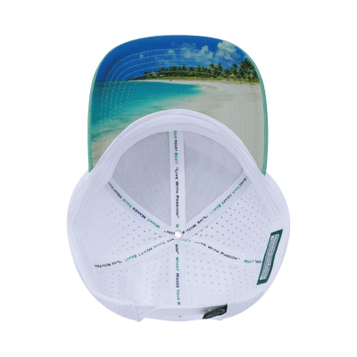 Virgin Islands Hat, Low Profile, Snapback Hat, Teal, White, Mens Hat, Womens Hat, Underbill Picture 
