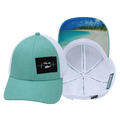 Virgin Islands Hat - Low Profile - Teal / White - Laser Mesh