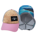 Virgin Islands Hat - Low Profile - Cork - Pink / Gray - Laser Mesh