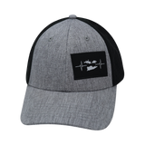 Virgin Islands Hat, Low Profile, Snapback Hat, Heather Gray, Black, Mens Hat, Womens Hat, Front Picture 