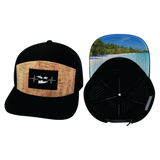 Virgin Islands Hat, Flat Bill, Snapback Hat, Cork, Black, Mens Hat, Womens Hat, Main Picture