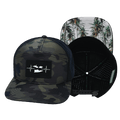 Virgin Islands Hat - Flat Bill -  Green Camo / Black - Laser Mesh