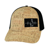 Wine Hat, Baseball Hat, Snapback Hat, Cork, Black, Mens Hat, Womens Hat, Front Picture